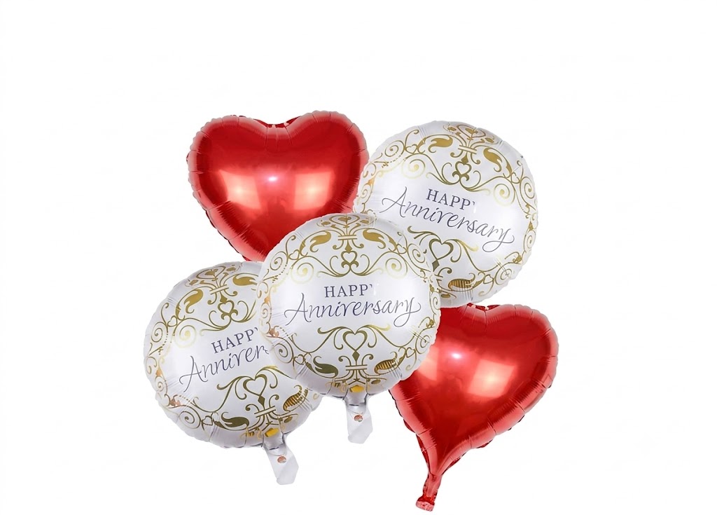 5Pcs Happy Anniversary Foil Set 