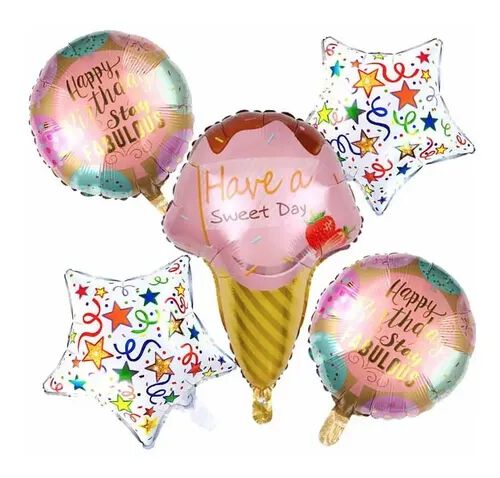 5Pcs ice Cream Foil Balloon