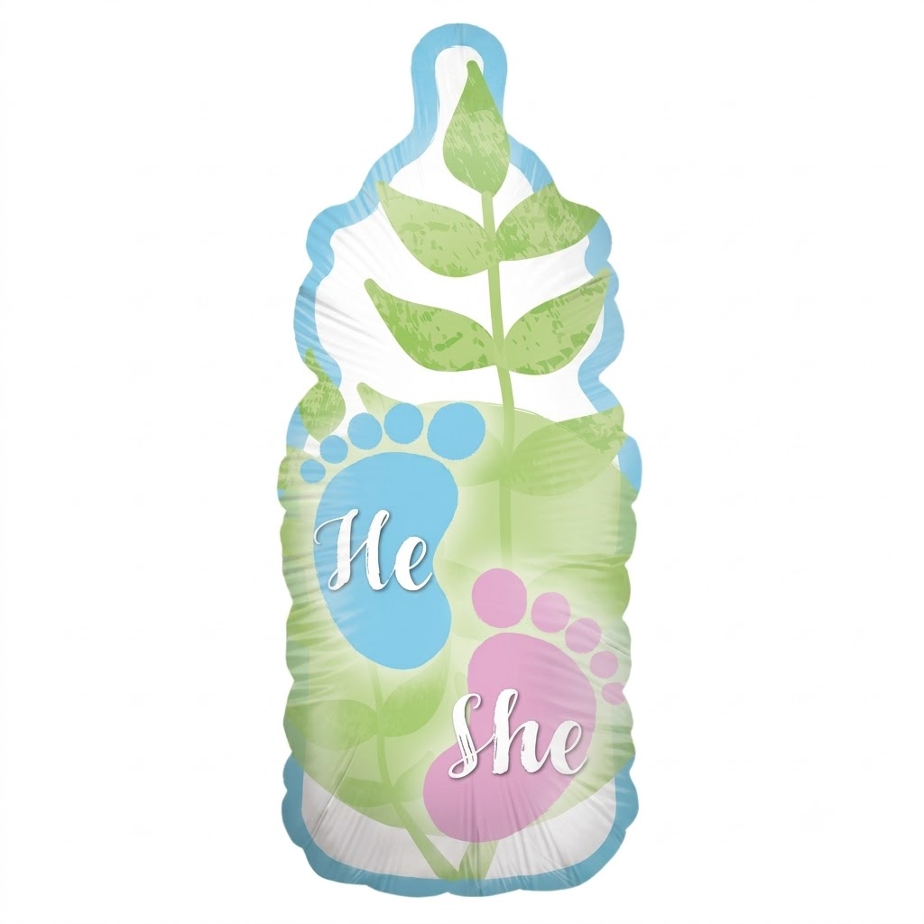 He / She Bottle Foil Balloon 
