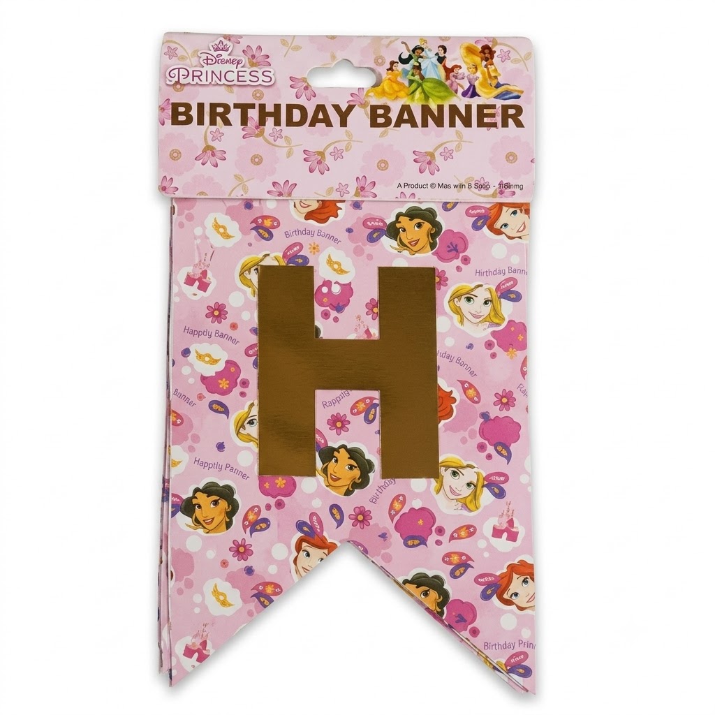  Happy Birthday Princess Banner (Pink)