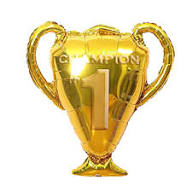 Champion Foil Balloon Golden