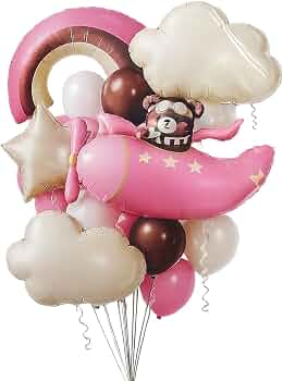 Teddy Pilot Airplane Foil Balloon 
