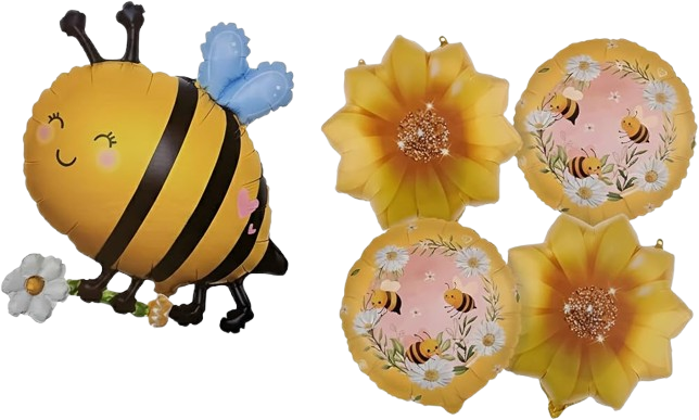 5Pcs Honey Foil Balloon 