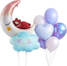 Blue Dreamy Moon Cloud Balloon 