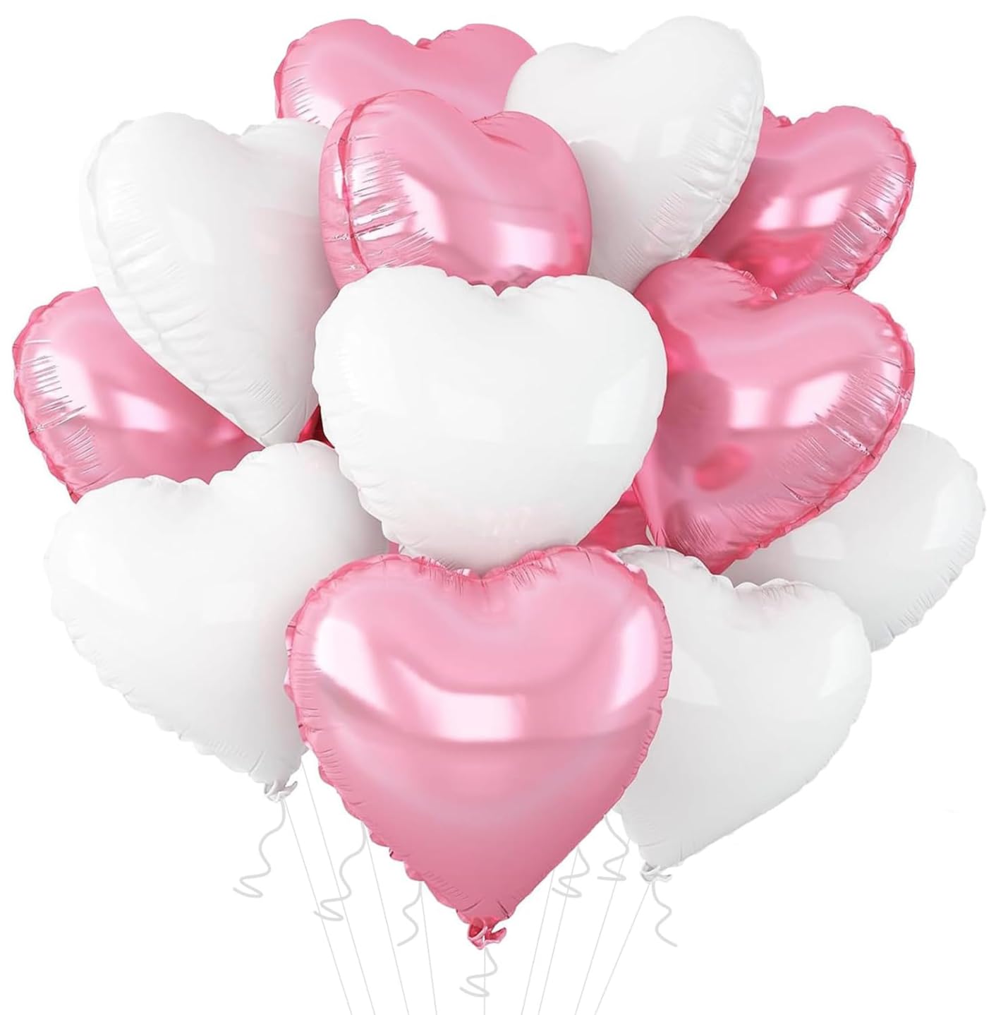 Heart Foil Balloon (Pink +White) 