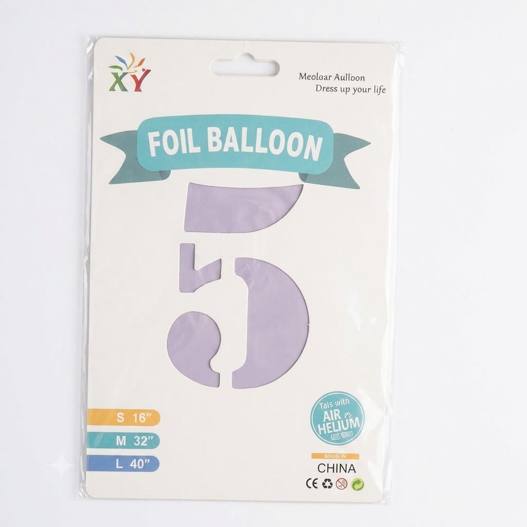 32'Inch Vintage Number Foil (Purple) 