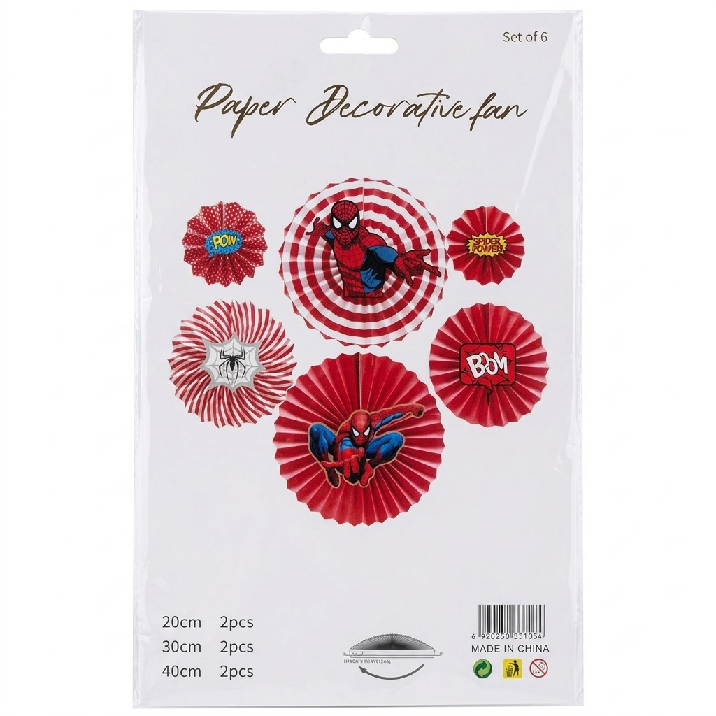 Spidar-Man Paper Fan Decoration 