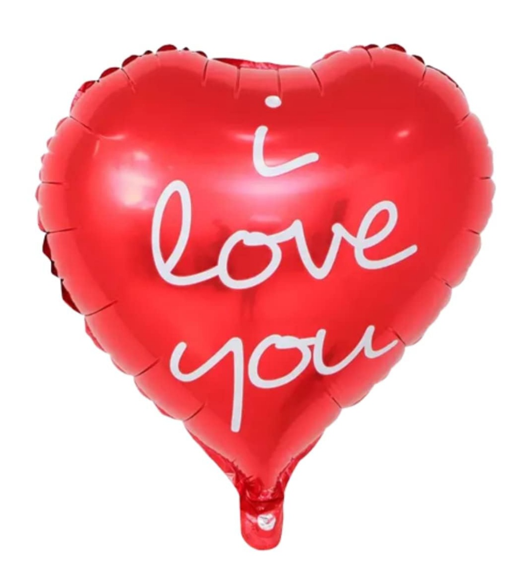 I Love you Heart Foil Balloon (10Pcs pack) 