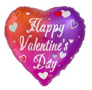 Happy Valentine Day Heart Foil (10Pcs pack) 