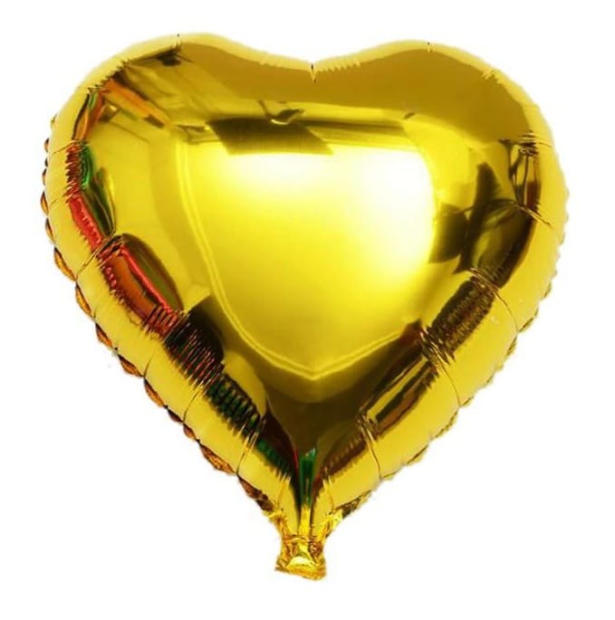 Golden Heart Foil balloon (50Pcs Loose Packing) 