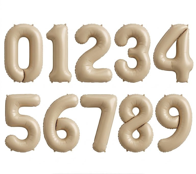 32" Vintage Number Foil Balloon