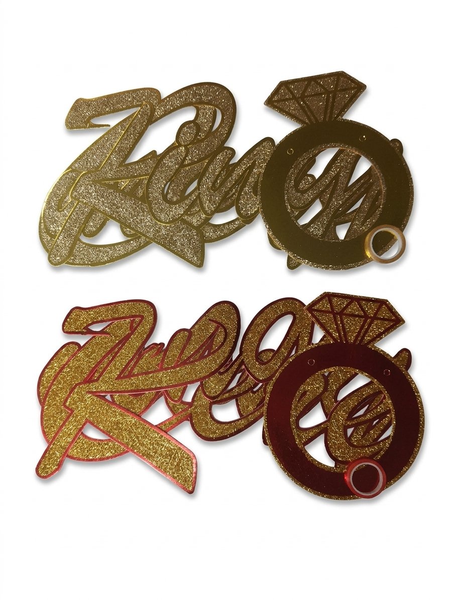 Ring Ceremony Glitter Cursive Banner (Rc-01) 